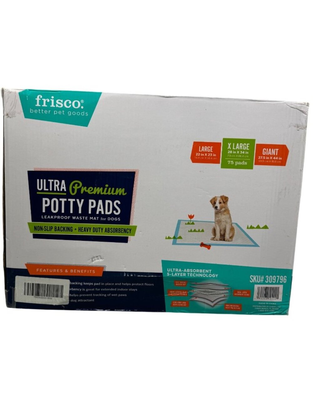 Frisco Ultra Premium X-Large Potty Pads 75 Count Leakproof & Absorbent READ